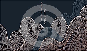 abstract andscape on black background